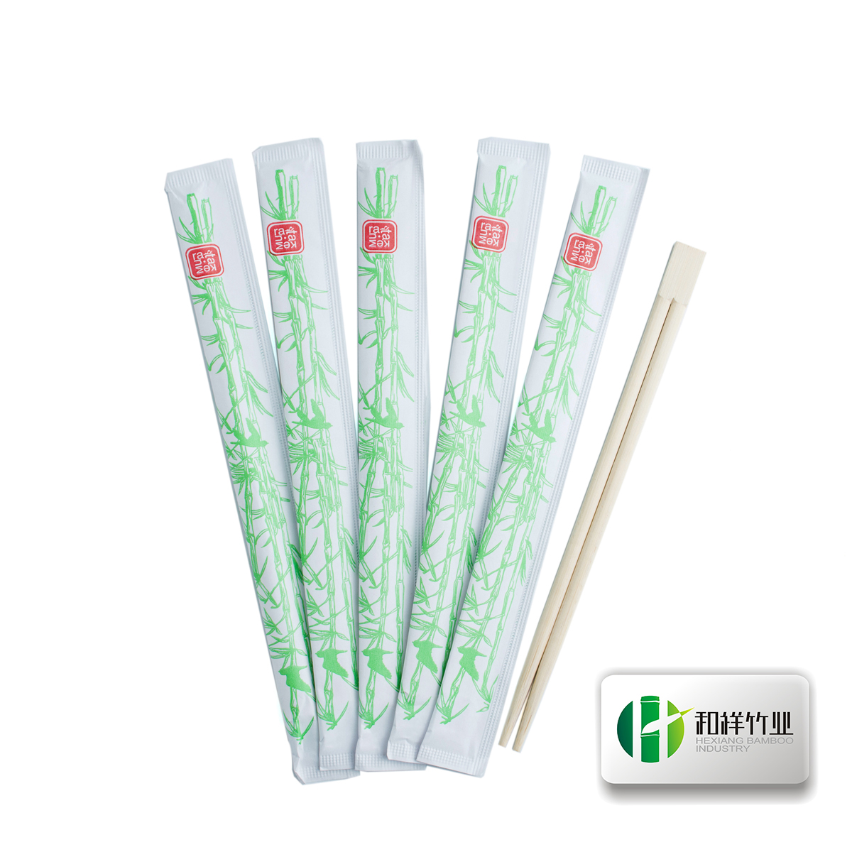 twin chopsticks with full paper sleeve