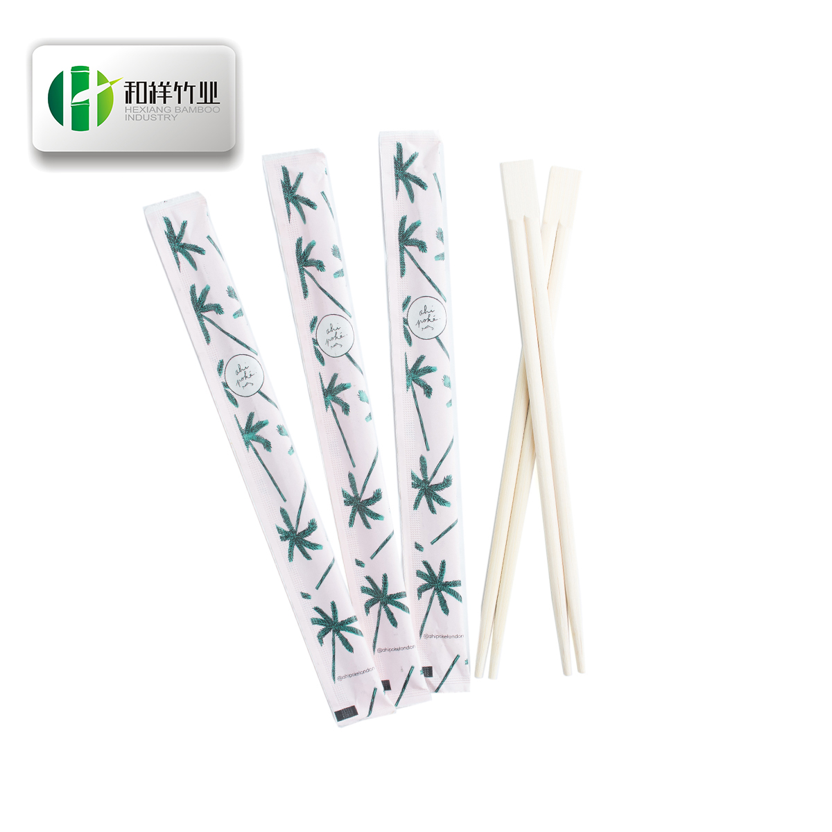 Twin chopsticks with full paper sleeve